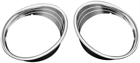 Kuryakyn Driving Light Bezels 5622 Bezels, Lights, ABS Plastic, Chrome Plated, Chieftain, Chieftain Classic, Roadmaster, Pair