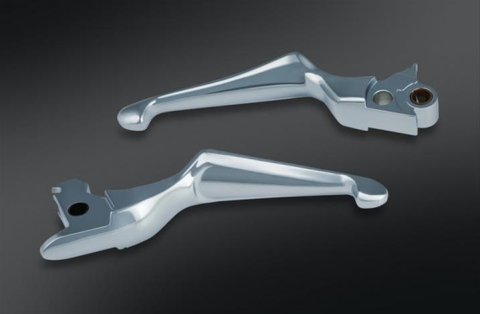 Kuryakyn Boss Blade Levers 1723 Brake and Clutch Levers, Blades, Aluminum, Black, Harley-Davidson®, Pair