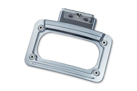 Kuryakyn LED Curved License Plate Frames with Mount 5699 Frame, LED, Curved, White Lighted, Aluminum, Chrome, Mount, Indian, Each