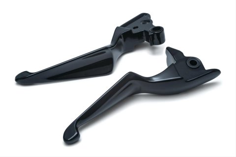 Kuryakyn Boss Blade Levers 1985 Lever, Brake and Clutch, Blade, Aluminum, Black, Harley-Davidson®, Pair