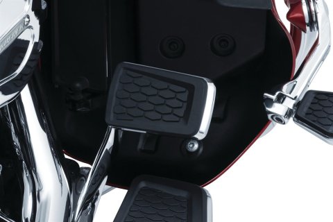 Kuryakyn Hex Brake Pedal Pads 5915 Foot Controls, Hex, Pedal, Aluminum, Satin Black, Harley-Davidson®, Each