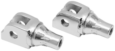 Kuryakyn Tapered Peg Adapters 8947 Foot Mounts, Tapered, Steel, Chrome, Harley-Davidson®, Pair