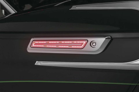 Kuryakyn LED Saddlebag Hinge Accents 5476 Accent, LED, Aluminum, Chrome Finish, Red Bulb Color, Harley-Davidson®, Pair
