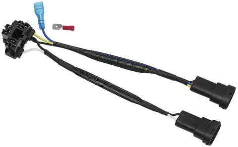 Kuryakyn Headlamp Adapter Harnesses 5478 Headlight Wiring Harness, Harness, Plastic, Black, Harley-Davidson®, Each