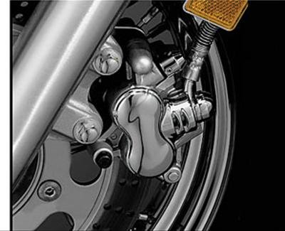 Kuryakyn Brake Caliper Covers 1294 Cover, Plastic, Chrome, Double-sided Tape, Each