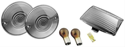 Kuryakyn Turn Signal and Fender Tip Lens Kits 4995 Lenses, Rear, Plastic, Smoke, Harley-Davidson®, Set
