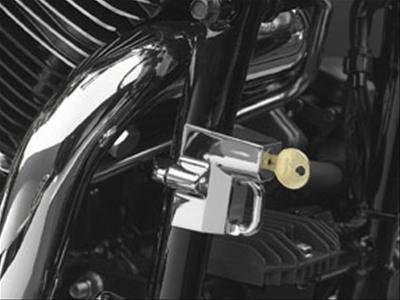 Kuryakyn Universal Helmet Locks 4232 Lock, Steel, Chrome, 1.250 in. - 1.500 in. Tubing Diameter, Two Keys, Each