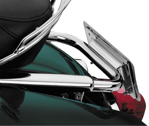 Kuryakyn Lay Down License Plate Holders 113 Holder, Down, Steel, Chrome, Each
