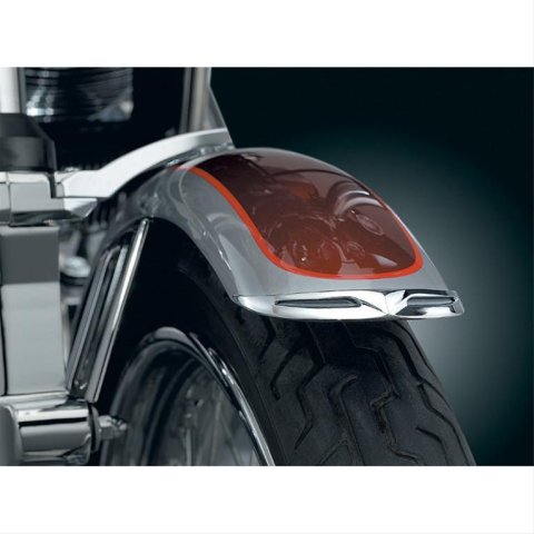 Kuryakyn Fender Tips 9013 Tips, Plastic, Chrome, Harley-Davidson®, Each