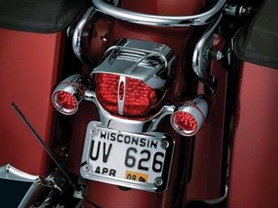 Kuryakyn Taillight Covers 9008 Cover, Contoured, ABS Plastic, Chrome, Harley-Davidson®, Each