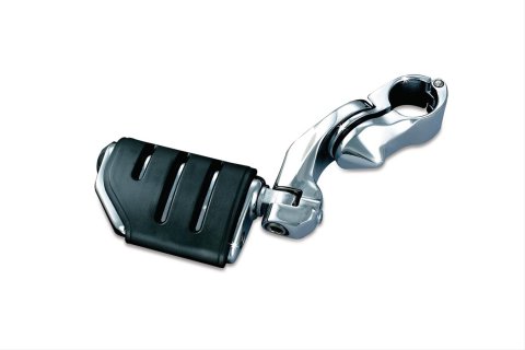 Kuryakyn Adjustable Tour-Tech Short Cruise Mounts 7585 Foot Pegs, Mounts, Adjustable, Trident Dually Style, Steel, Chrome, Highway, Pair