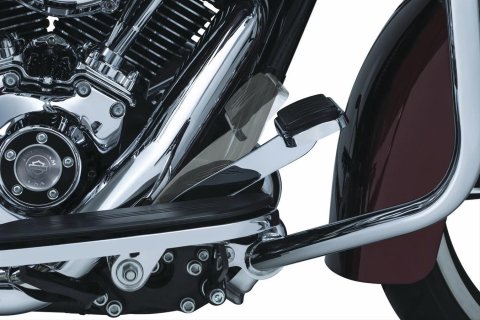 Kuryakyn Extended Brake Pedals 9670 Foot Control, Pedal, Steel, Chrome Plated, Harley-Davidson®, Each