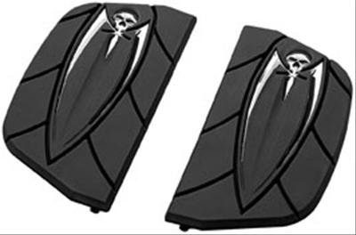Kuryakyn Zombie Board Covers 4572 Covers, Zombie, Steel/Rubber, Chrome and Black, Pair