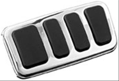 Kuryakyn Extended Brake Pedal Pads 4456 Pads, Steel/Rubber, Chrome/Black, Hardware Included, Each