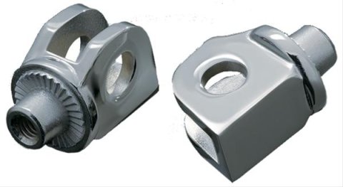 Kuryakyn Splined Peg Adapters 8808 Foot Adapters, Splined, Steel, Chrome, for use on Honda®, Can-Am, Suzuki, Triumph, Pair