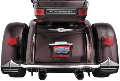 Kuryakyn Mud Flaps 7220 Flaps, Rear, Rubber, Black and Chrome, Harley-Davidson®, Pair