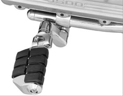 Kuryakyn ISO Pegs 7976 Foot Pegs, ISO, Highway, Dually Style, Steel, Chrome, Offset Mounts, 1 in. Magnum Quick Clamps, Kit