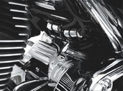 Kuryakyn Starter Mount Covers 7779 Cover, Steel, Chrome, Harley-Davidson®, Each