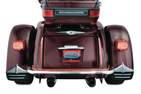 Kuryakyn Rear Light Bars 6976 Accent Lights, Bars, Red LED, Chrome Housing, Harley-Davidson®, Kit