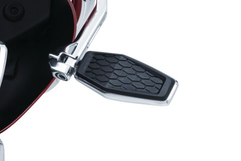 Kuryakyn Hex Pegs 5904 Foot Pegs, Hex, Aluminum/Rubber, Chrome, Harley-Davidson®, Pair
