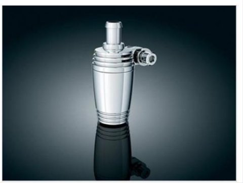 Kuryakyn Bluegrass Breather Catch Tanks 9931 Overflow Tank, Breather, 20cc Capacity, Round, Steel, Chrome, Harley-Davidson®, Each