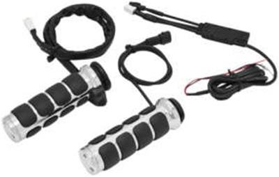 Kuryakyn ISO Heated Grips 6470 Throttle-By-Wire Chrome