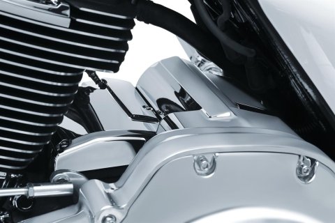 Kuryakyn Precision Transmission Top Covers 6415 Cover, Cover, Steel, Chrome, Hardware Included, Kit