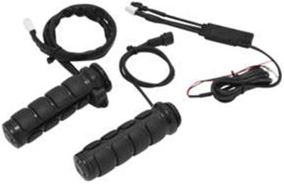Kuryakyn ISO Heated Grips 6472 Throttle-By-Wire Gloss Black