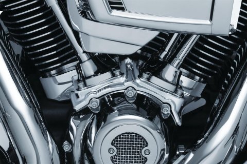 Kuryakyn Precision Tappet Block Accents 6410 Engine Case Cover, Engine Block, Aluminum, Chrome, Harley-Davidson®, Each