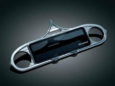 Kuryakyn Stereo Accents 3765 Motorcycle Accent, ABS Plastic, Chrome Finish, Self Adhesive, Harley-Davidson®