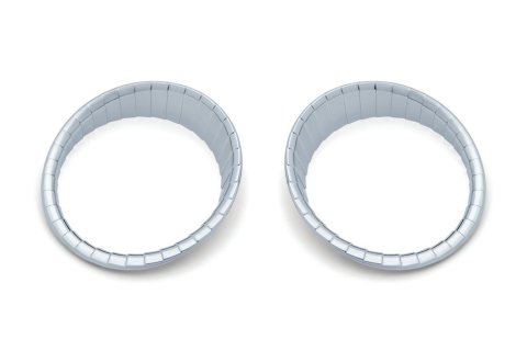 Kuryakyn Aztec Gauge Accents 5186 Exterior Trim Accent, Gauge, Plastic, Chrome, Indain, Pair