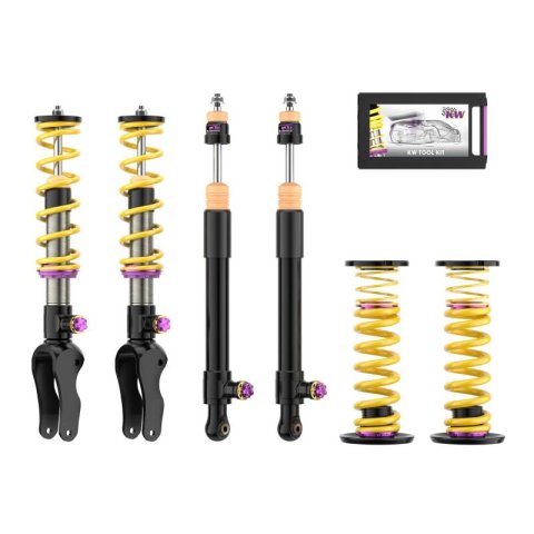KW Suspensions Coilover Kits 3A771095 V4 Kit Bundle, Porsche Taycan (Y1A) Sedan; 2WD, without air suspension