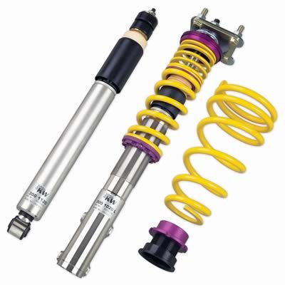 KW Variant 3 Coilover Kits for 1999-2004 MUSTANG - 35230034 Kits, 3, 1.4 2.5 in. Lowered Front and Rear, Shocks, Yellow Powdercoated Springs, Ford, Kit