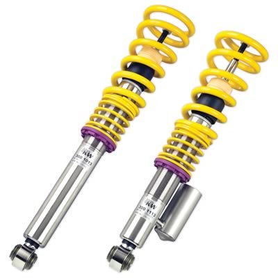KW Variant 3 Coilover Kits for 2002-2005 THUNDERBIRD - 35230030 Kits, 3, 1.4 2.5 in. Lowered Front and Rear, Shocks, Yellow Powdercoated Springs, Ford, Kit