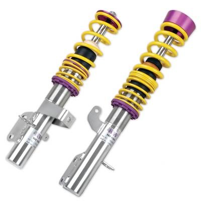 KW Variant 3 Coilover Kits 35256007 Kits, 3, 0.9 - 2.1 in. Lowered Front, 0.8 - 2.0 in. Lowered Rear, Shocks, Yellow Powdercoated Springs, Toyota, Kit
