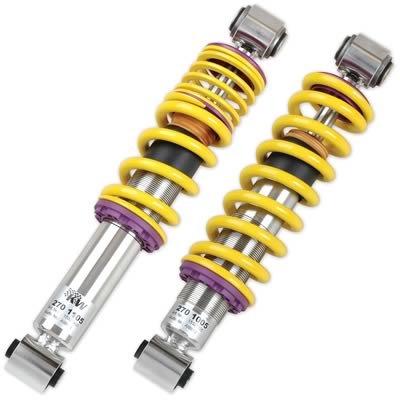 KW Variant 2 Coilover Kits 15227004 Kits, 2, 0.8 - 1.5 in. Lowered Front and Rear, Natural/Yellow Shocks, Yellow Powdercoated Springs, Dodge, Kit