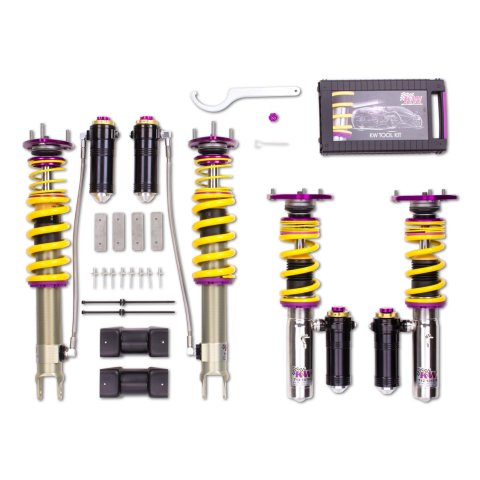 KW Club Sport Coilover Kits 39771243 Kit, Clubsport Kit 3 Way, Porsche 911 (991) Carrera, Carrera 2/2S/GTS, 4/4S/GTS, without PDCC