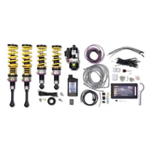 KW Suspensions Coilover Kits 3097140A Porsche Carrera GT (980) - including HLS4; Special Edition with Red & Blue Springs