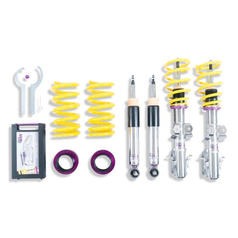 KW Variant 3 Coilover Kits 35230079 Kit, 3, 2018+ 'Mustang (S-550 Facelift); Fastback, Convertible, Without Electric Dampers, Front 20-40MM, Rear 15-35MM Drop