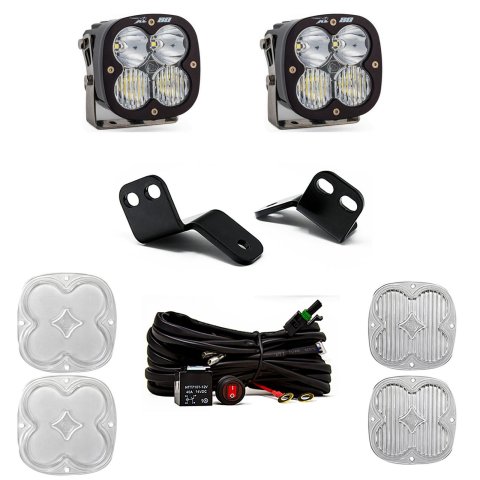 Baja Designs XL-R 80 LED Light Pods 447831 A Pillar & Mount Kit, XL80 18-22 Wildcat XX Driving/Combo Clear