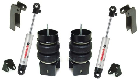 RideTech Suspension Kits, Air Springs 19010910 System, Front CoolRide kit for Mustang II front suspension with lower StongArms. Includes air springs, brackets, HQ Series shocks, shock m