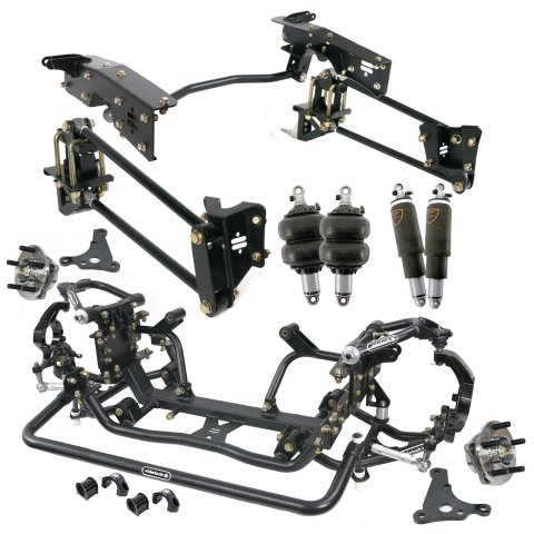 RideTech 1965-72 Ford Air Suspension Systems for 1965-1972 F-100 - 12320296 System, Lowered, Hub Spindles, HQ Series ShockWave, Rear 4-Link, Ford, Kit