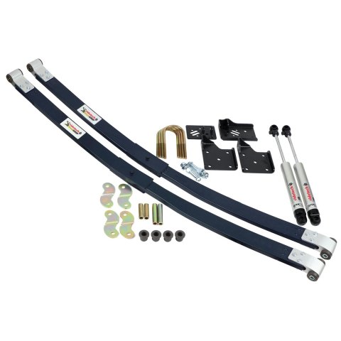 Ridetech Streetgrip Composite Leaf Springs for 1955-1957 BEL AIR, ONE-FIFTY SERIES, TWO-TEN SERIES - 11014810 Spring, Composite, Black, Delrin Bushings, HQ Series Shock, Rear, Chevrolet, Kit