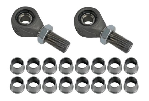 RideTech R-Joints 11009519 Rod Ends, R-Joint, 3/4 in.-16 Threads, Four LH Threads, Four RH Threads, 1.800 in. Thread Length, 0.625 in. Bore, Stainless Steel, Polished, Set of 8