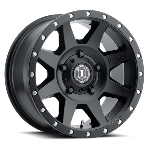 Icon Alloys Rebound Satin Black Wheels 17x8.5 Wheel, REBOUND SAT BLK - 17 X 8.5 / 6 X 5.5 / 25MM / 5.75" BS