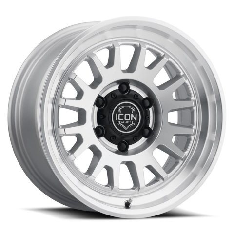 Icon Alloys Anza Silver Machined Wheels 8217858347SM Wheel, Anza, Cast Aluminum, 17 in. x 8.5 in., Machined, Natural, 6 x 5.50 in. Bolt Circle, 0.00mm Offset, 4.75 in. Backspace, Each
