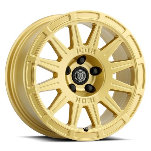 ICON Alloys Wheels 7017805060GG Wheels, RICOCHET, 17 x 8, GLOSS GOLD, 5 x 100, 6", 38mm, 56.1mm, 1850 LBS