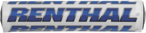 Renthal SX Bar Pads P209 Handlebar Pad, Crossbar, SX, Foam, Vinyl Cover, White, Blue, Logo, 10 in. Length, Each