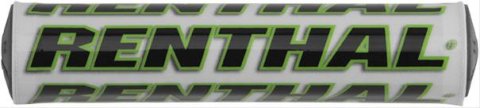 Renthal Mini SX Bar Pads P269 Handlebar Pad, Crossbar, SX, Foam, Vinyl Cover, White, Green, Logo, 8.50 in. Length, Each