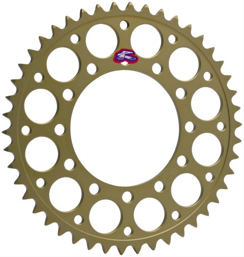 Renthal Ultralight Rear Sprockets 411U-525-42P-HA Sprocket, Rear, Aluminum, Gold Anodized, 42-Tooth, 525 Chain Size, for use on Honda®, Each